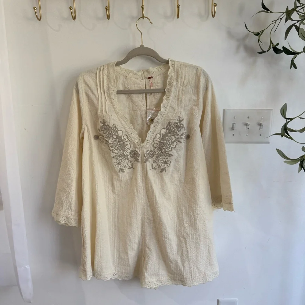 Free People Cawley Embroidered Romper - Picture 5 of 9